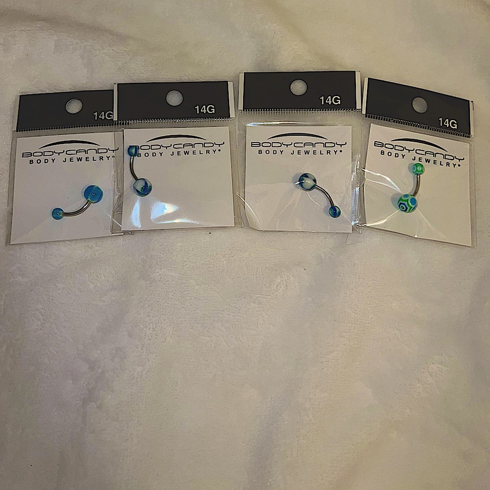 New. Body Candy - Belly Rings (14G) Bundle